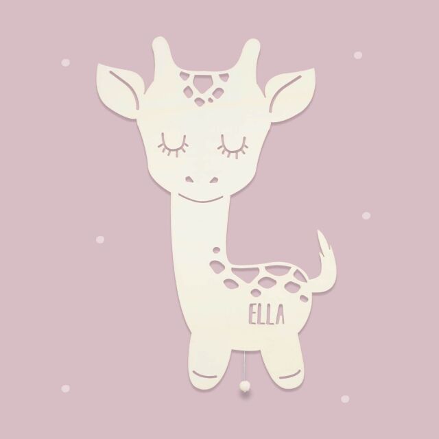 Night Light "Greta the Giraffe" personalized for Babys and Kids