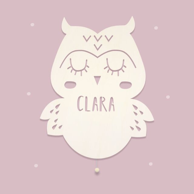 Night light &quot;Emilia the owl&quot; personalized for...