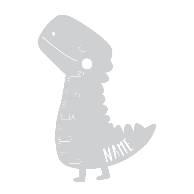 measuring stick for children name personalizable size measurement model dino scaling individual grey 70cm-110cm