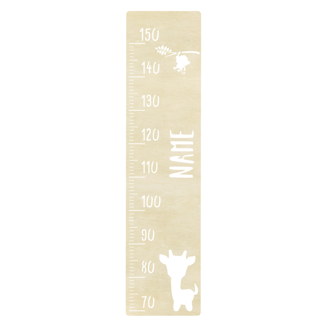 measuring stick for children name personalizable size measurement 70-150cm scaling standard with giraffe motif nature