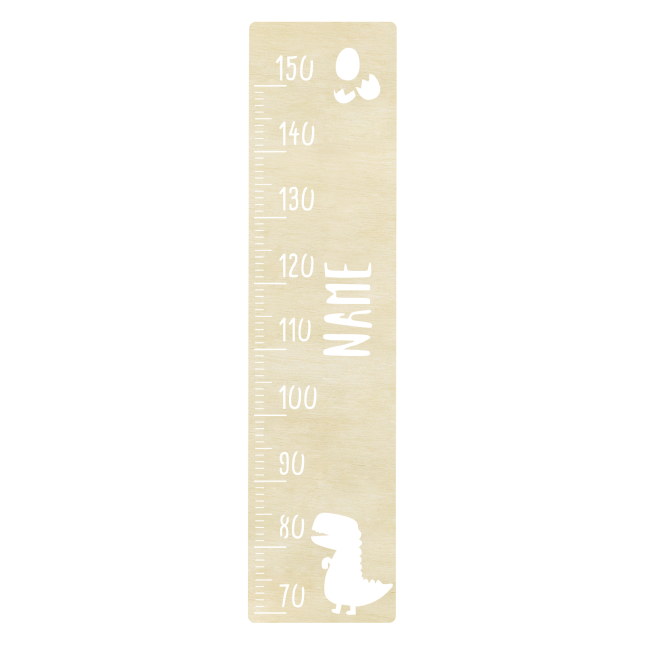 Measuring stick for children name personalizable size measurement 70-150cm scale standard with dino motive nature
