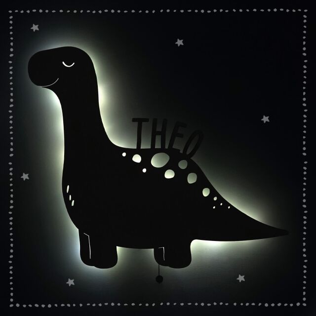 Night light &quot;Levi the long neck&quot; personalized...