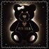 Night light "Tilda the Teddy bear with heart" personalized for Baby and child