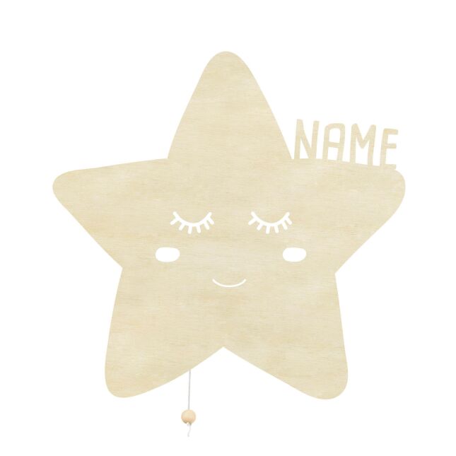 Night light "Stella the star" personalized for Baby or child nature yes
