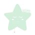 Night light "Stella the star" personalized for Baby or child mint yes