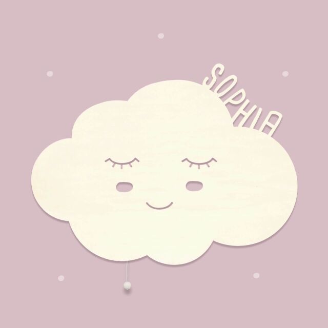 Night light &quot;Wiebke the cloud&quot; personalized for baby and child
