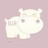 Night light "Nilo the hippo" personalized for baby and child nature no
