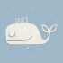 Night Light "Wilma the Whale" personalized for Babys and Kids grey no