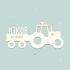 Night Light "Traki the Tractor" personalized for Babys and Kids grey no