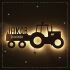 Night Light "Traki the Tractor" personalized for Babys and Kids light blue yes
