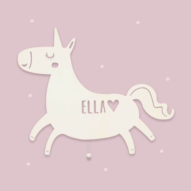 Night Light &quot;Elfi the Unicorn&quot; personalized for Babys and Kids