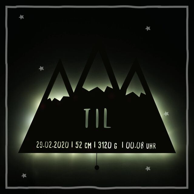 Night Light "Bela the Mountain" personalized...