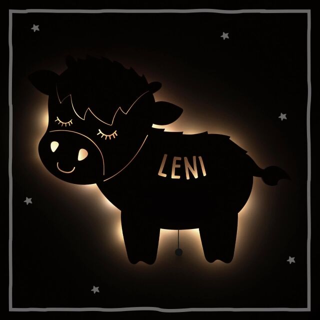Night light "Kurt the calf" personalized for baby and child