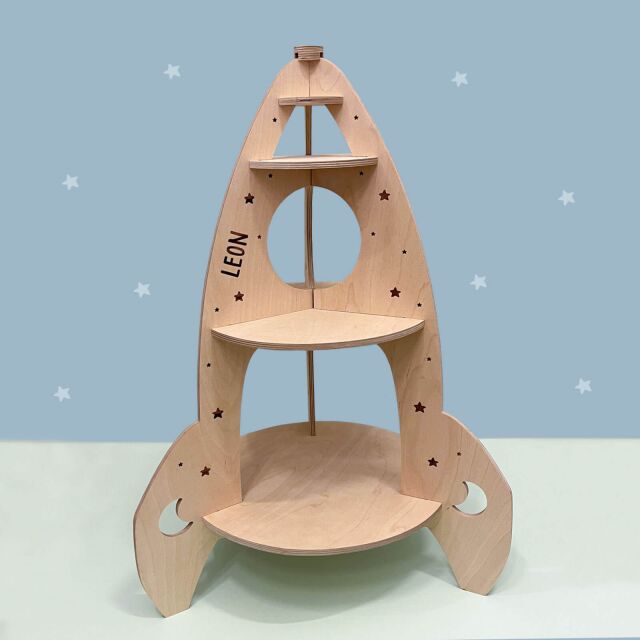 Personalized childrens shelf &quot;spaceship&quot; suitable for Toniebox and Tonie figures