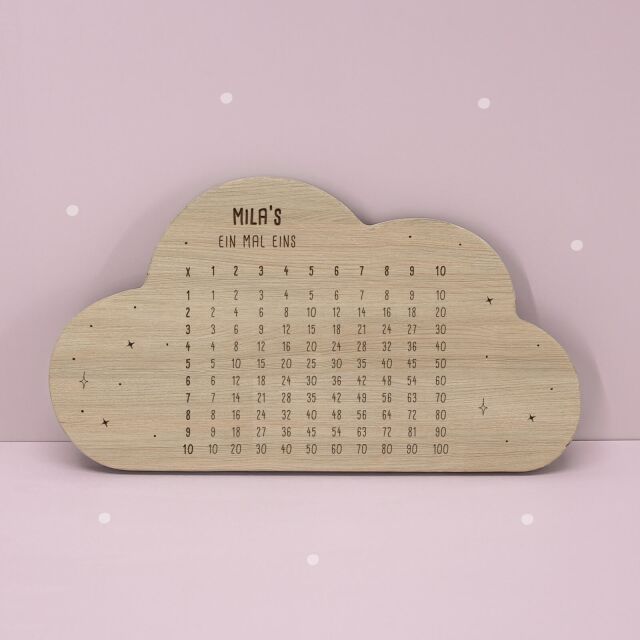 Breakfast board &quot;1x1&quot; oak personalized with your desired name