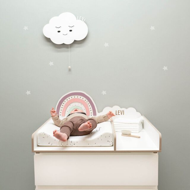 Changing table top suitable for MALM chest of drawers from Ikea "Rainbow"