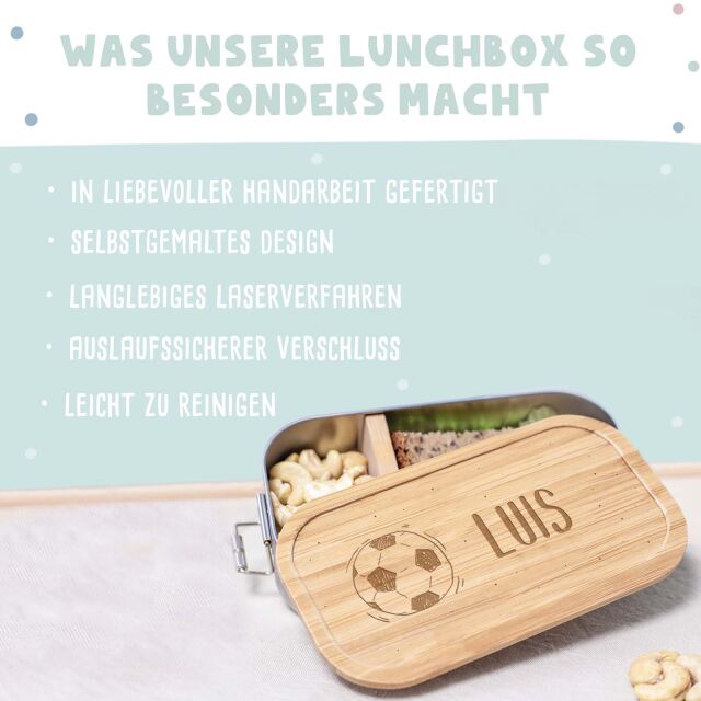 Personalisierte Lunchbox "Fußball"