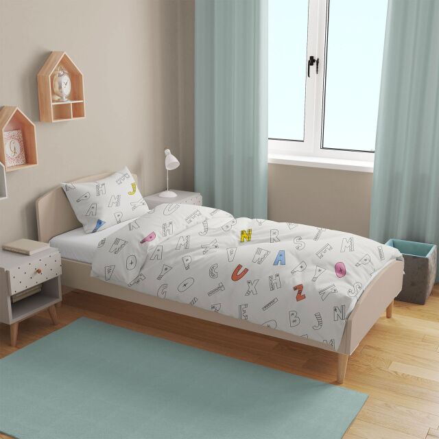 Bedding set 2-piece ABC for coloring