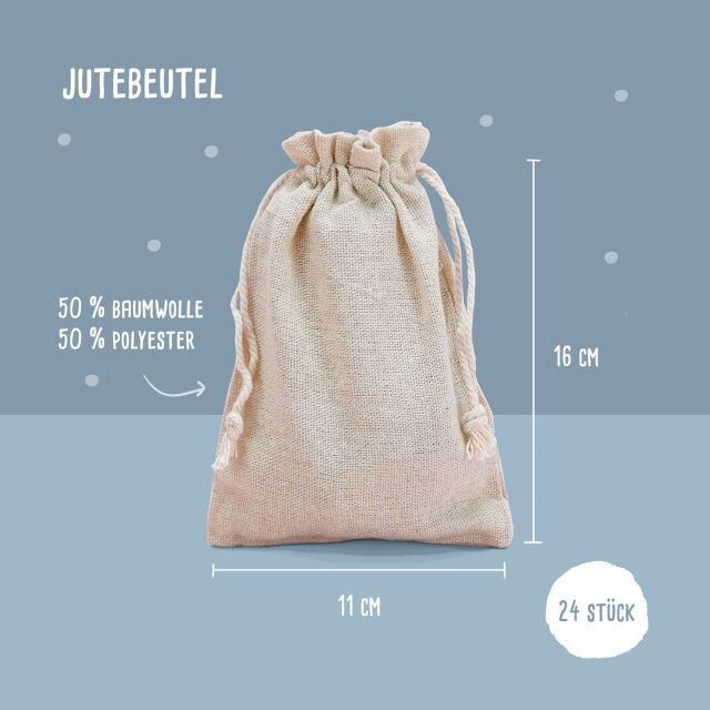24 bags with number tags for your advent calendar