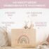 Erinnerungsbox "Regenbogen" Aquarell personalisiert für Kind & Baby Rosa