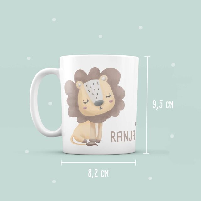 Personalized cup "Lion" for children