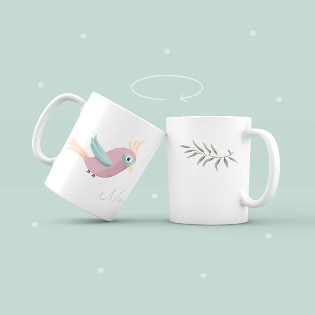 Personalized cup "Parrot" for children