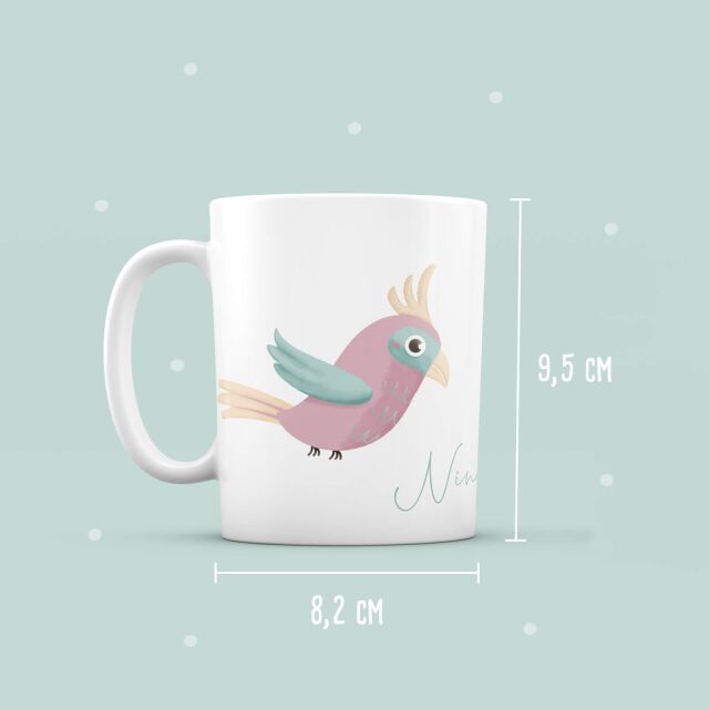 Personalized cup &quot;Parrot&quot; for children