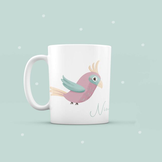 Personalized cup &quot;Parrot&quot; for children