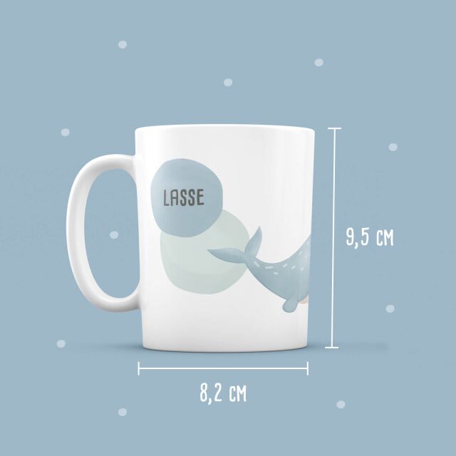 Personalized cup "whale" for children