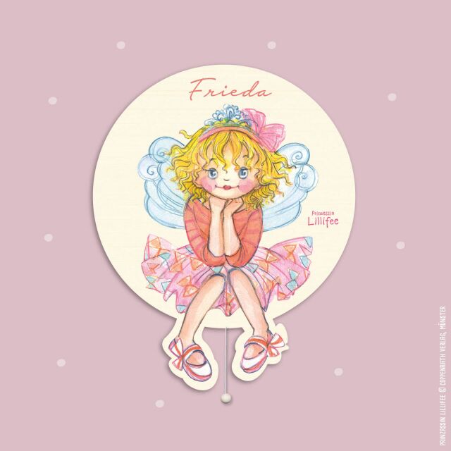 Night light &quot;Princess Lillifee - Wish&quot; watercolor personalized for baby and child
