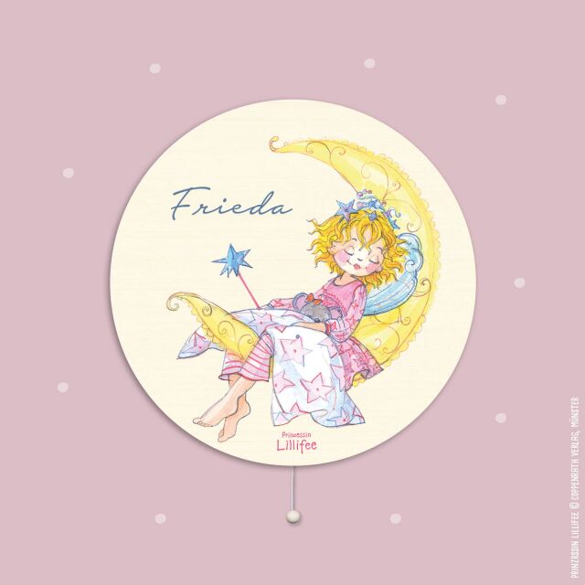 Night light &quot;Princess Lillifee - Good Night&quot; watercolor personalized for baby and child