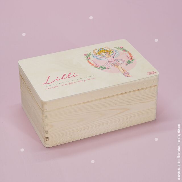 Personalized memory box &quot;Princess Lillifee - ballet - dances&quot; watercolor
