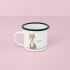 Personalized enamel cup "fox" for children drinking cup with name