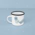 Personalized enamel cup "whale" for children mug with name