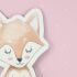 Night light fox watercolor personalized for baby and child