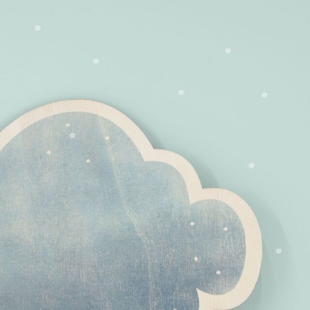 Night light cloud blue watercolor personalized for baby and child
