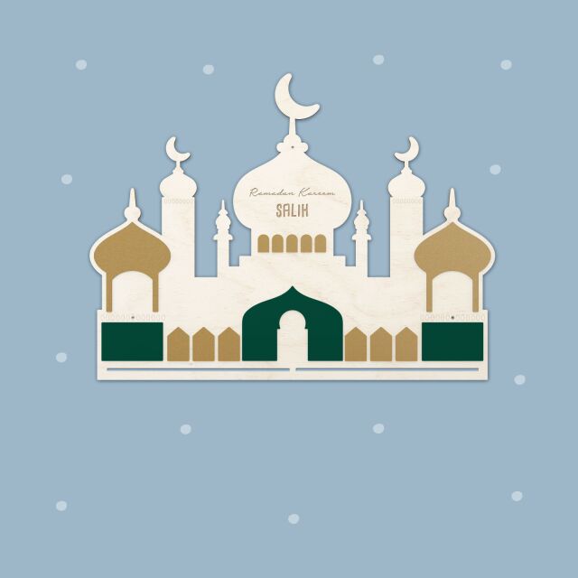 Ramadan Kalender "Moschee Figur" farbig