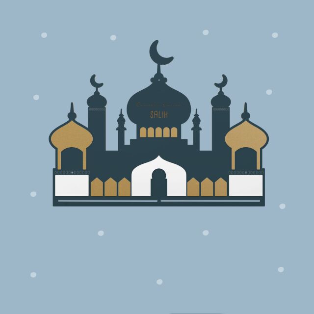Ramadan calendar "Mosque figure" colored