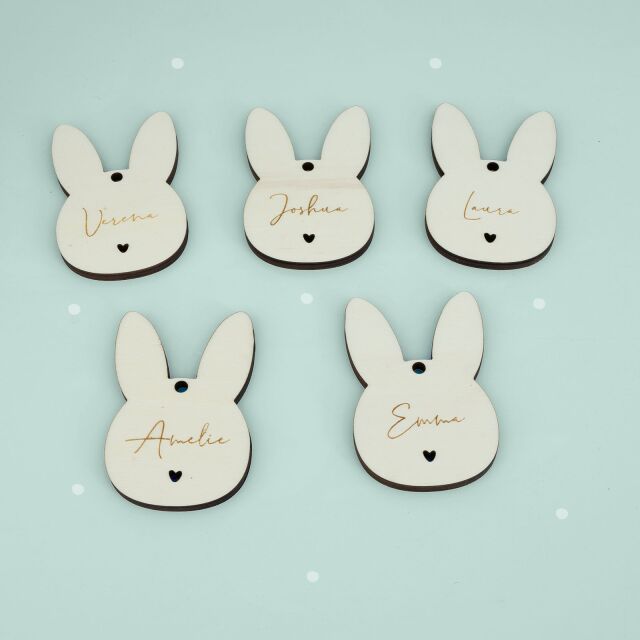 Pendant "Easter bunny" set of 5