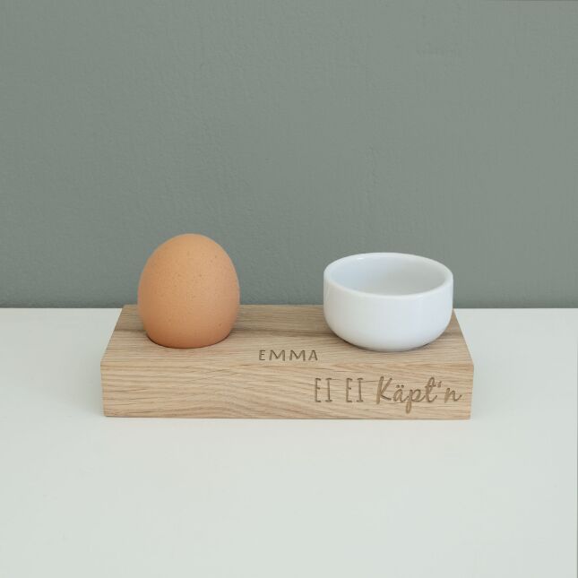 Egg cup with shell ei ei Kaptn