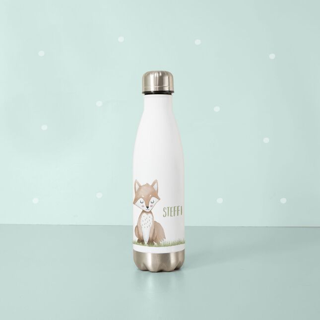 Water bottle "Fox" watercolor 500ml