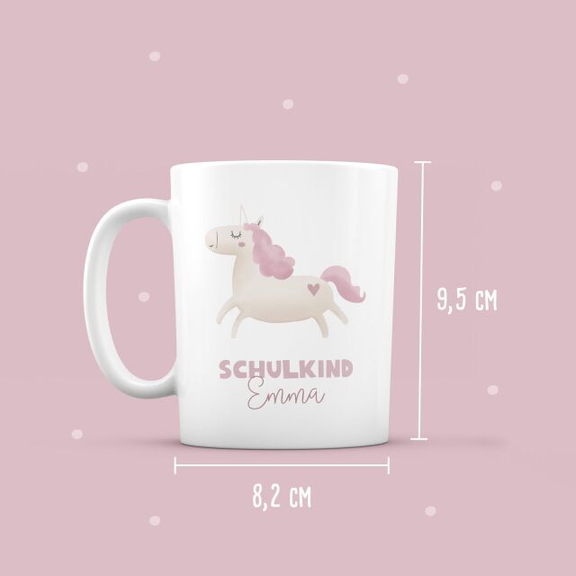 Ceramic mug &quot;School child&quot; unicorn