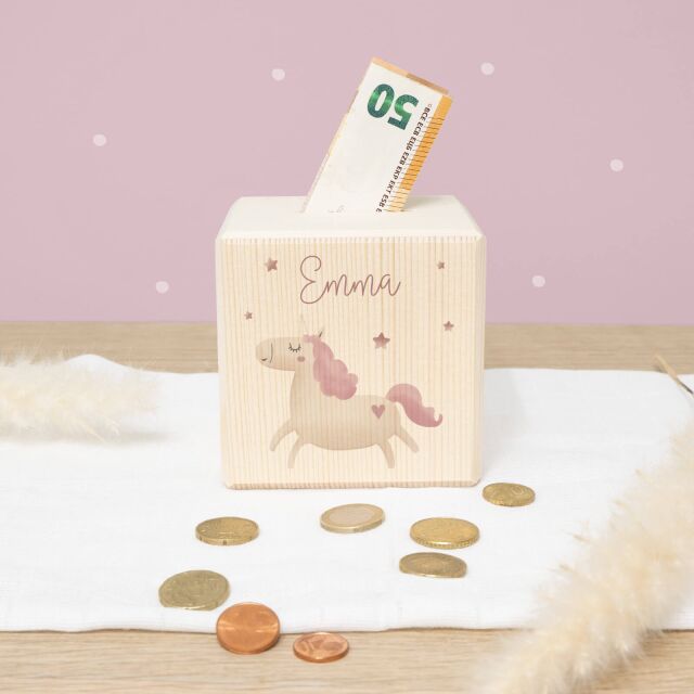 Money box cube "unicorn"