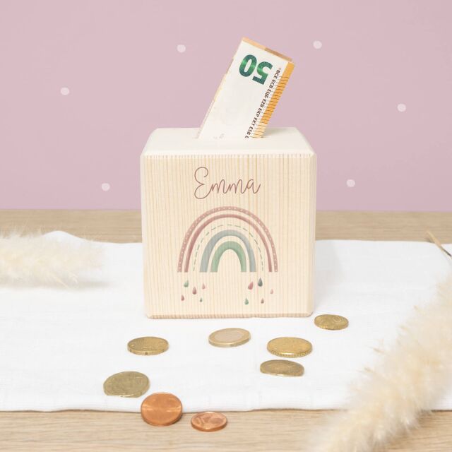 Money box cube "rainbow"