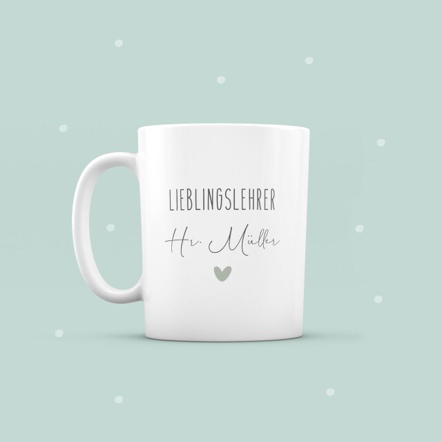 Keramik-Tasse "Lieblingslehrer/-in"