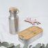 Lunchbox & Trinkflasche Bambusdeckel Set "Bär" ohne Trennwand klein: 350ml Volumen 750ml