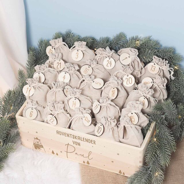 Advent calendar &quot;Branches&quot; personalized for child
