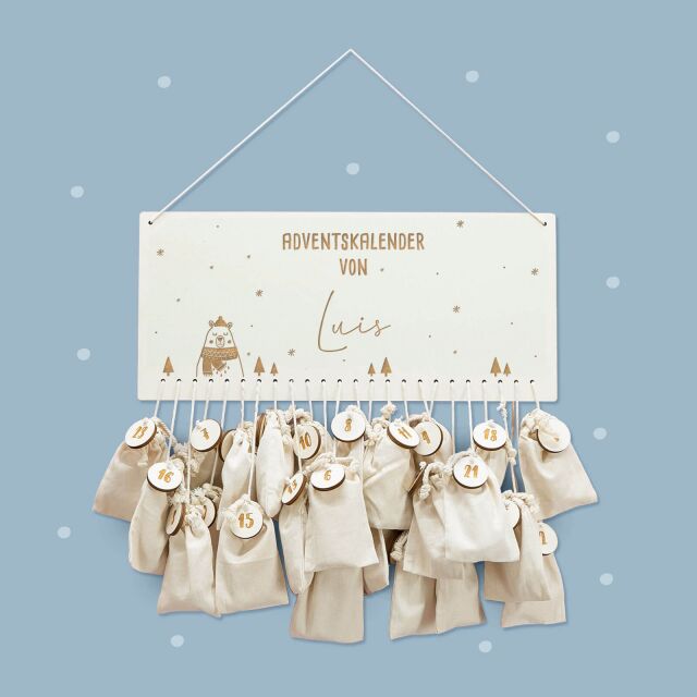Advent calendar "Winter Bear" personalized for...