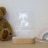 LED Kinder Nachtlicht Personalisiert Fuchs-Motiv aus Acrylglas mit USB-Anschluss