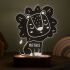 LED Kinder Nachtlicht Personalisiert Löwe-Form aus Acrylglas mit USB-Anschluss